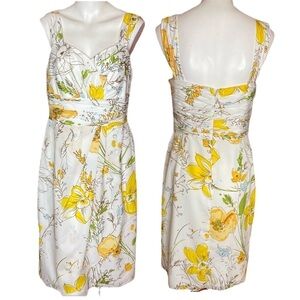 Alex Marie Yellow Floral Midi Dress